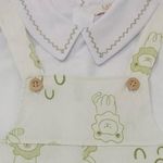 CONJUNTO JARDINEIRA CURTA LEÕEZINHOS BEBÊ COM BODY