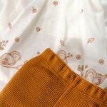 Conjunto Infantil Menina Bata Passarinhos Manga Longa E calça
