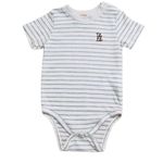 CONJUNTO CURTO BEBÊ MENINO BODY  LISTRADO E BERMUDA