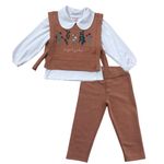 Conjunto Infantil 3 Peças Menina Com Colete 