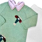 SAÍDA MATERNIDADE MENINO EM TRICÔ BORDADA AVIÃOZINHO