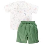 CONJUNTO INFANTIL MENINO CAMISA MANGA CURTA ESTAMPADA E BERMUDA