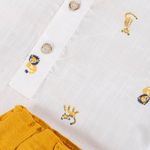 CONJUNTO CURTO BEBÊ MENINO BATA E BERMUDA  SAFARI CHIC
