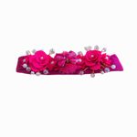 Faixa de Cabelo Bebê Borboleta e Flores com Pérolas