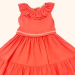 VESTIDO INFANTIL GLAMOUR LARANJA