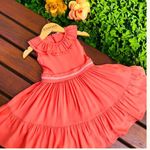 VESTIDO INFANTIL GLAMOUR LARANJA