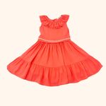 VESTIDO INFANTIL GLAMOUR LARANJA