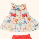 VESTIDO FLORIDO COM TAPA FRALDAS  
