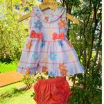 VESTIDO FLORIDO COM TAPA FRALDAS  