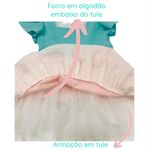 VESTIDO COLORIDO PARA BEBÊ ESTAMPA URSINHA BAILARINA