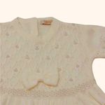 VESTIDO  BEBÊ MENINA BATIZADO COM FAIXINHA DE CABELO 