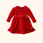 VESTIDO INFANTIL MANGA LONGA EM PLUSH