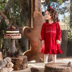 VESTIDO INFANTIL MANGA LONGA EM PLUSH