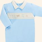 MACACÃO AZUL BORDADO BEBÊ MENINO SUEDINE PIMA