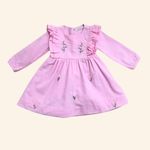 VESTIDO BEBÊ MANGA LONGA  ENCANTO ROSA 