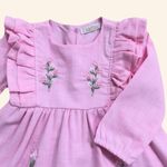 VESTIDO BEBÊ MANGA LONGA  ENCANTO ROSA 