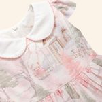 VESTIDO BEBÊ COM BOLERINHO EM PULSH ESTAMPA URSINHA