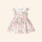 VESTIDO INFANTIL COM BOLERINHO EM PULSH ESTAMPA URSINHA