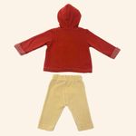 CONJUNTO INFANTIL MENINA BLUSA CAPUZ ORELHINHAS 3D E CALÇA 