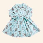 VESTIDO INFANTIL MANGA LONGA  ESTAMPA BICHINHOS 
