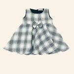 VESTIDO BEBÊ XADREZ E CASAQUINHO  BOLERO COM BOINA 