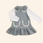VESTIDO MANGA LONGA INFANTIL EM TWEED 