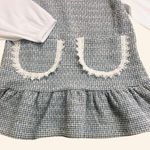 VESTIDO MANGA LONGA INFANTIL EM TWEED 