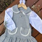 VESTIDO MANGA LONGA INFANTIL EM TWEED 