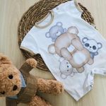 MACACÃO CURTO BEBÊ MENINO URSINHOS