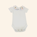 CONJUNTO ROMPER COM BABADOS E BODY GOLA BORDADA
