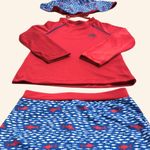 CONJUNTO PRAIA INFANTIL MENINO 3 PEÇAS COM PROTEÇÃO SOLAR