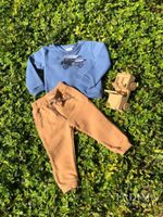 CONJUNTO INFANTIL MENINO COM BLUSA MOLETOM CARRINHO E CALÇA