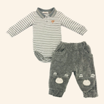 CONJUNTO BEBÊ MENINO BODY GOLA POLO E CALÇA BORDAda Ursinhos