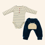 CONJUNTO  LONGO BEBÊ  MENINO BODY E CALÇA