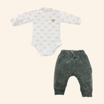 CONJUNTO BEBÊ MENINO COM BODY URSINHO POLAR E CALÇA GRAFITE
