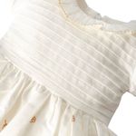   VESTIDO PASSARINHOS BEBÊ MANGA CURTA COM BOLERINHO