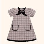 VESTIDO INFANTIL MENINA EM TWEED