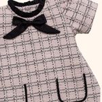 VESTIDO INFANTIL MENINA EM TWEED