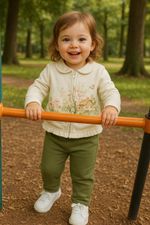 Conjunto Infantil Menina com Jaqueta Jardim Mágico e Calça