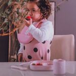 KIT ALIMENTACAO INFANTIL COM 4 PEÇAS DE SILICONE 