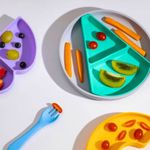 PRATO REFEICAO SILICONE INFANTIL COM DIVISORIAS REMOVIVEIS ABC 