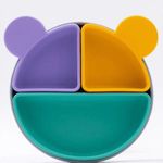 PRATO REFEICAO SILICONE INFANTIL COM DIVISORIAS REMOVIVEIS 