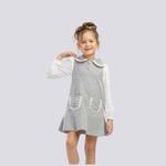 VESTIDO MANGA LONGA INFANTIL EM TWEED 