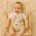 Romper Bebê Menino Safari