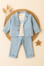 CONJUNTO INVERNO MENINO 3 PEÇAS COM BLAZER
