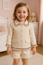 Conjunto Infantil Menina Casaquinho com Shorts