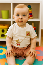 Conjunto Curto Bebê Menino Ursinho