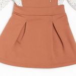 CONJUNTO BEBÊ MENINA BLUSA E SALOPETE EM JACQUARD