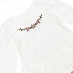 CONJUNTO BEBÊ MENINA BLUSA MANGA LONGA E CALÇA  CANELADA 