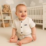 CONJUNTO BEBÊ MENINO CAMISA E BERMUDA LISTRAS
